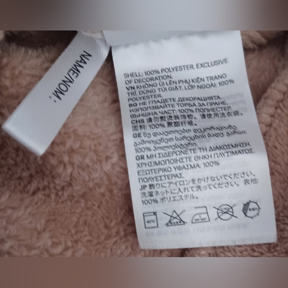 H&M Cozy Reindeer Hoodie Size US 3/4T Tan - Picture 5 of 5